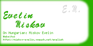 evelin miskov business card